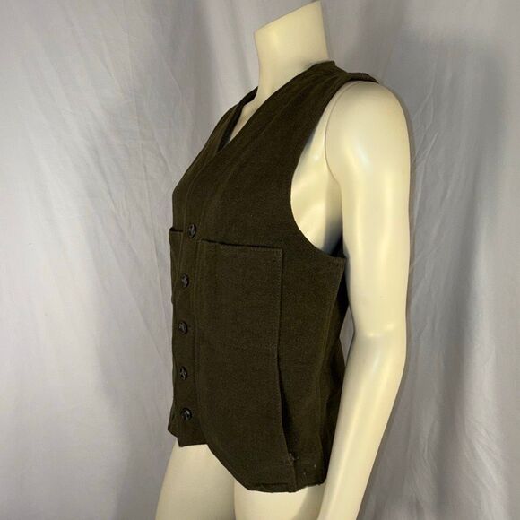 Vintage Filson Mackinaw Wool Vest Made in USA 100% Virgin Wool Hunting Outdoor W - Picture 10 of 13